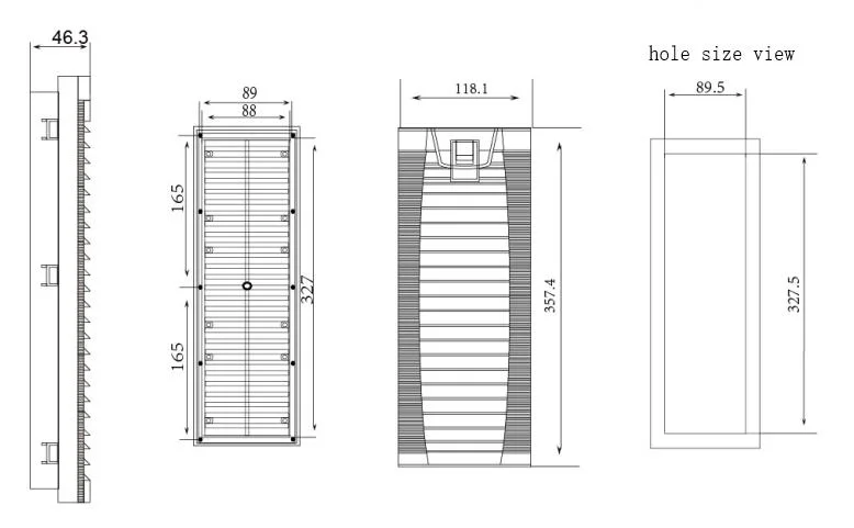 (TX9988.230) IP54 Cabinet Axial Filter Fan Shutter Vents Filter Unit