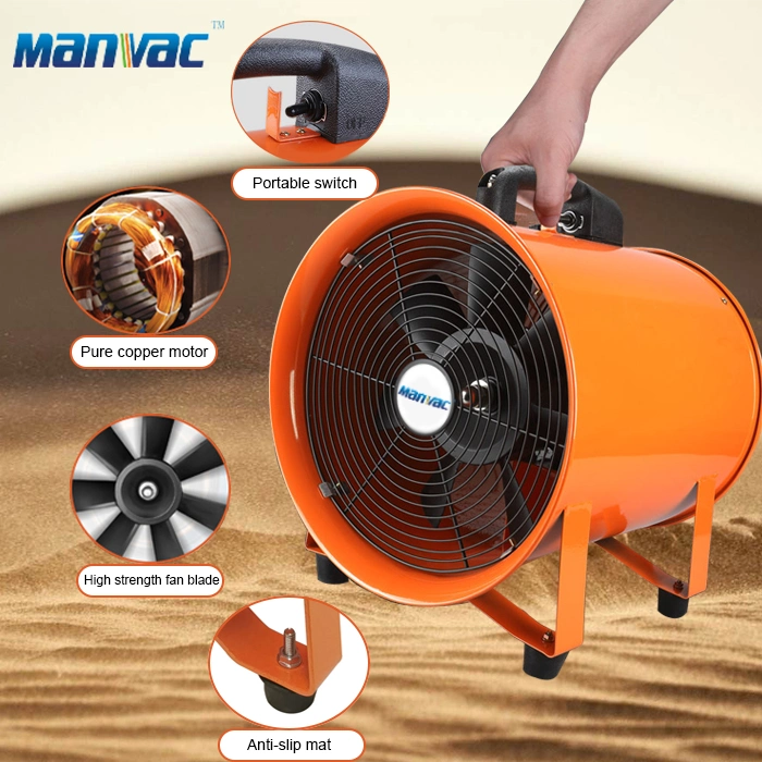 Supply Industrial Axial Flow Fan 9.5 Inch Roof Portable Compact Fan
