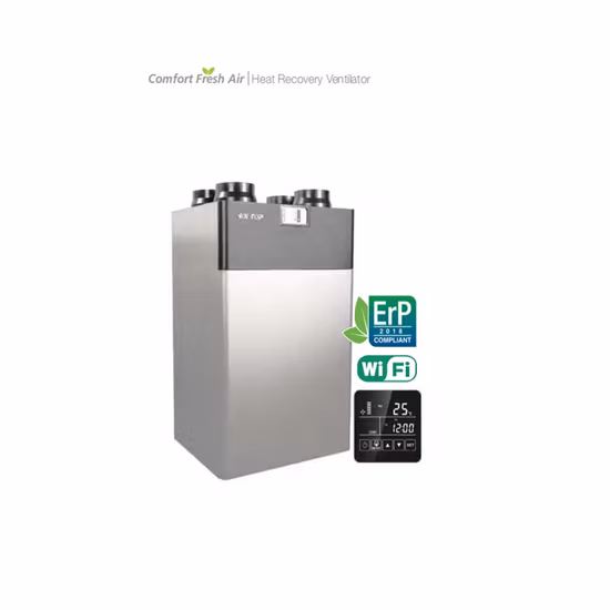 Holtop Ductless Erv Настенный блок рекуперации тепла Функция Wi-Fi Мониторинг CO2
