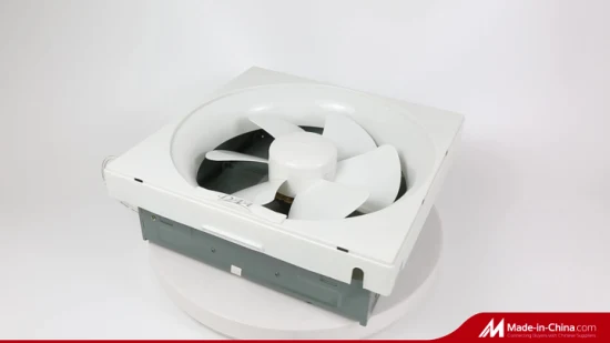 Вытяжной вентилятор с сильным ветром из высококачественного полупластика с ребрами и металлической задней частью.